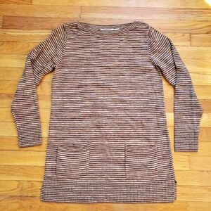 Striped 100% cotton tunic sweater size medium‎